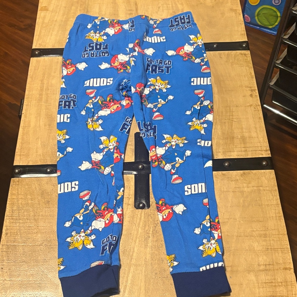 Mixed Kids Pajama Pants Bundle - Holiday Lights, Sonic, Ghosts - Picture 5 of 8